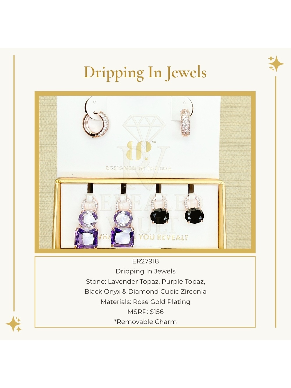 Dripping In Jewels - Charming Hoops